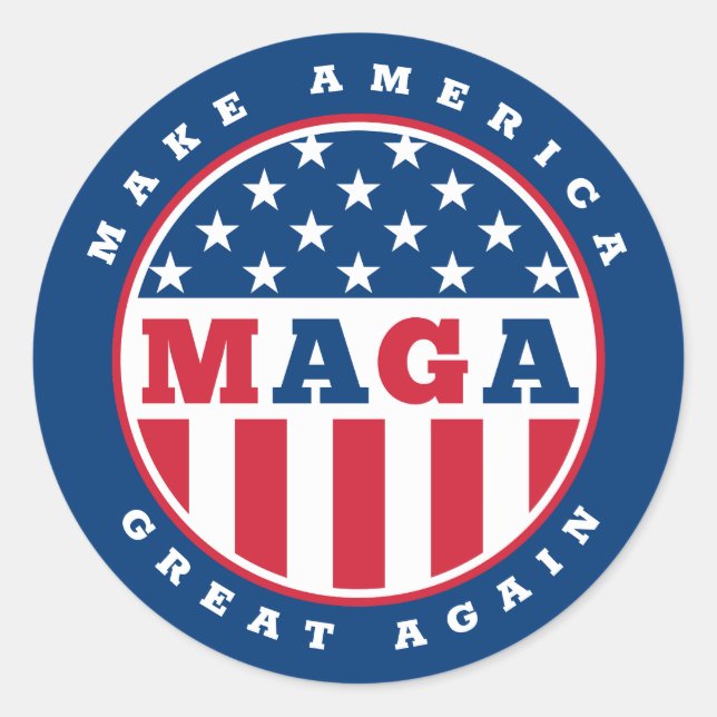 MAGA Round Stickers (Front)