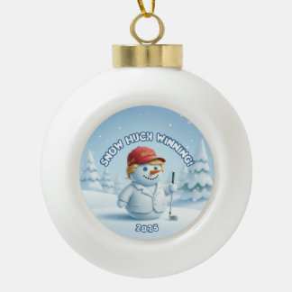 MAGA Snowman Trump Ornament  - Patriotic Ornament