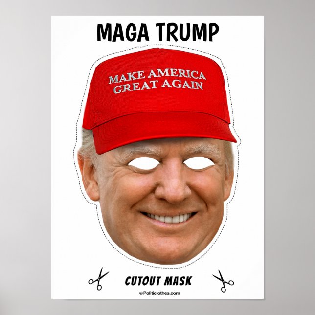 MAGA TRUMP Halloween Mask Poster (Front)