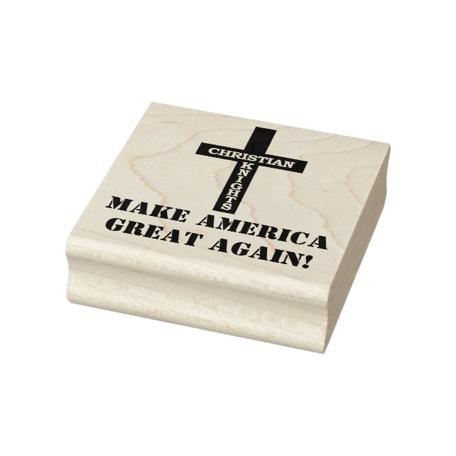 MAGA w/ Christian Knights Cross Rubber Stamp