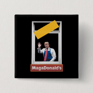 MAGADonald's Trump 2024 15 Cm Square Badge