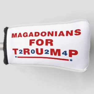 Magadonians For Trump 2024 Red Blue Star Golf Head Cover
