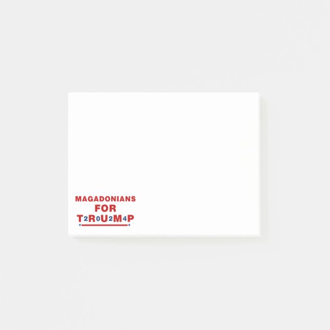Magadonians For Trump 2024 Red Blue Star Post-it Notes (Front)