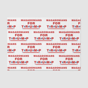 Magadonians For Trump 2024 Red Blue Star Tissue Paper
