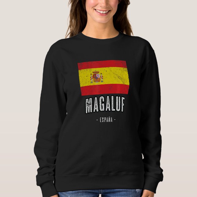 Magaluf Spain Es Flag City - Bandera Ropa - Sweatshirt (Front)
