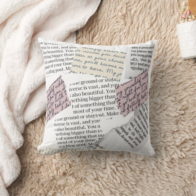 Magazine Aesthetic – Retro Editorial Style Cushion (Blanket)