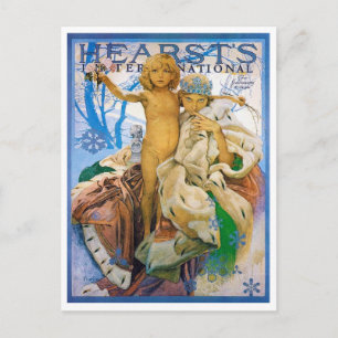 Magazine Cover, Alphonse Mucha Postcard