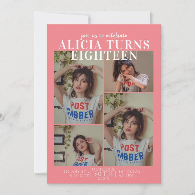 Magazine Cover Birthday Invitation (Front)