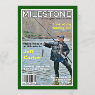 Magazine Cover Birthday Party Invitation