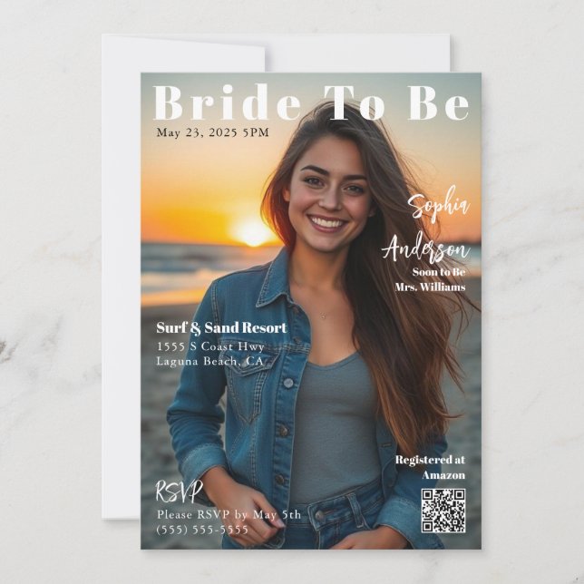 Magazine Cover Bride To Be-Invitation Invitation (Front)