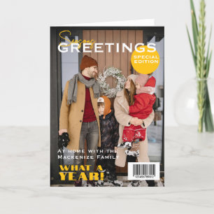 Magazine Cover Christmas Personalised Holiday Card