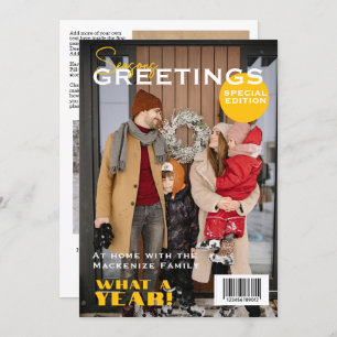Magazine Cover Christmas Personalized Holiday Card