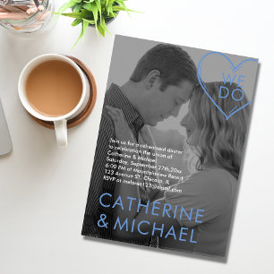 Magazine Cover Dark Photo Modern Minimalist Blue Invitation