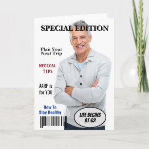 Magazine Cover For 62nd Birthday Card