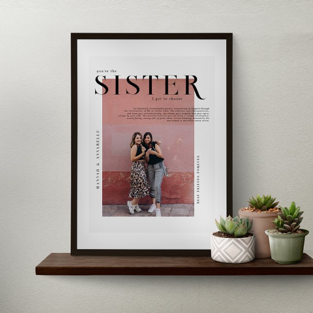 Magazine Cover | Gift For Sisters Photo Collage Poster (Creator Uploaded)