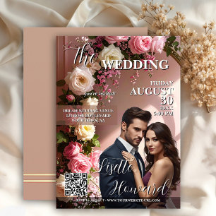 Magazine Cover Glam Wedding Invitation