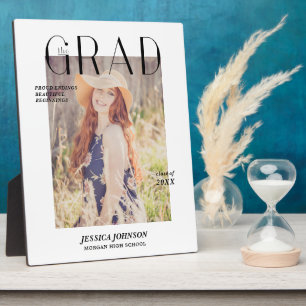Magazine Cover Graduation Announcement Photo Card Plaque