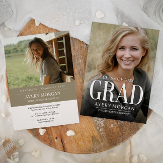 Magazine Cover Graduation  Invitation