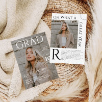 Magazine Cover Graduation Invitation, Magazine 