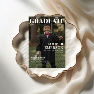 Magazine Cover Kindergarten Graduation Party Invitation