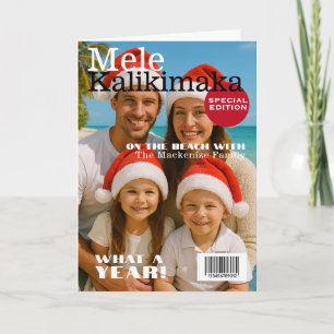 Magazine Cover Mele Kalikimaka Personalised Holiday Card