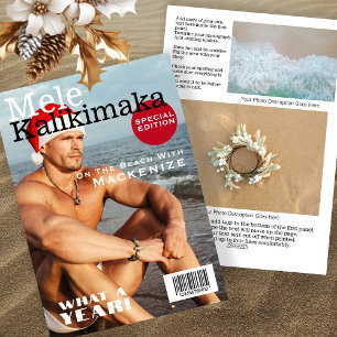 Magazine Cover Mele Kalikimaka Personalised Holiday Card