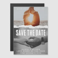 Magazine cover, movie poster wedding save the date