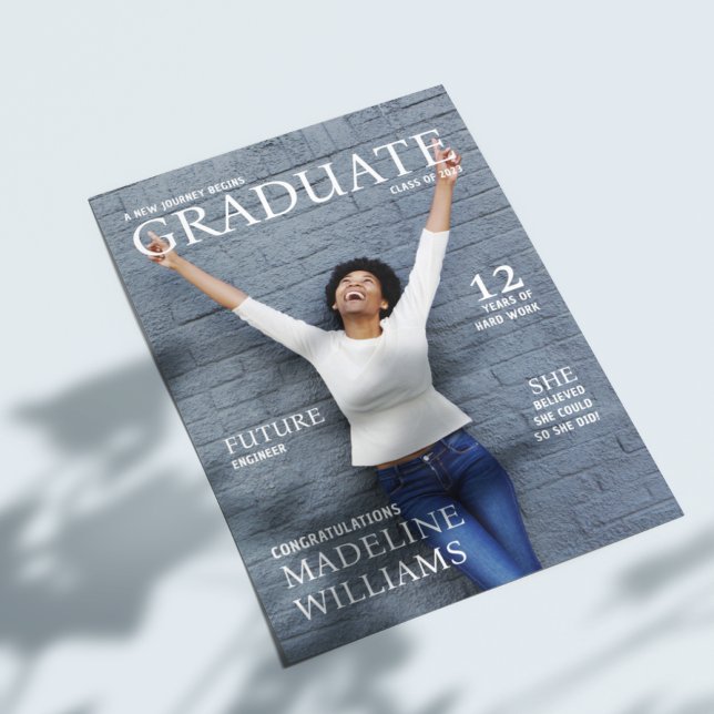 Magazine Cover Photo Graduation Announcement (Creator Uploaded)