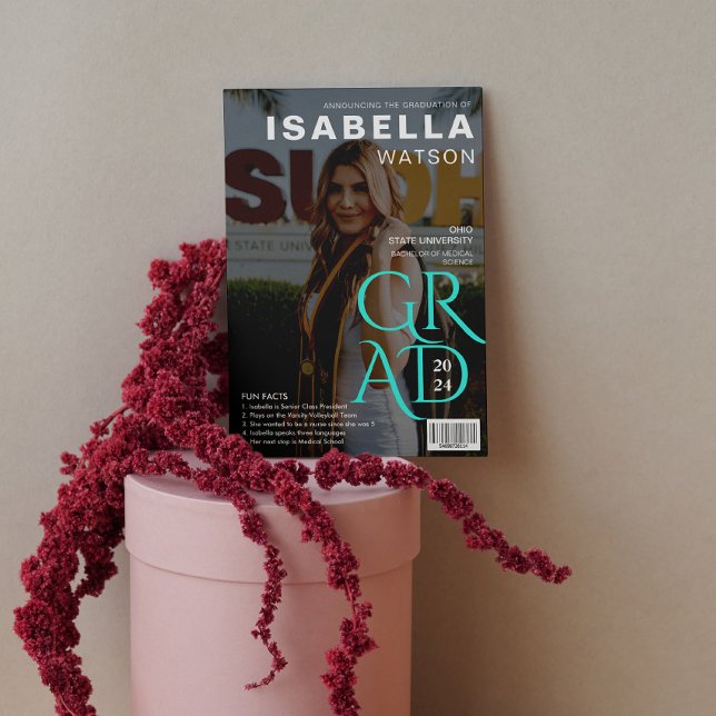 Magazine Cover Photo Graduation Announcement (Magazine Cover Photo Graduation Announcement)