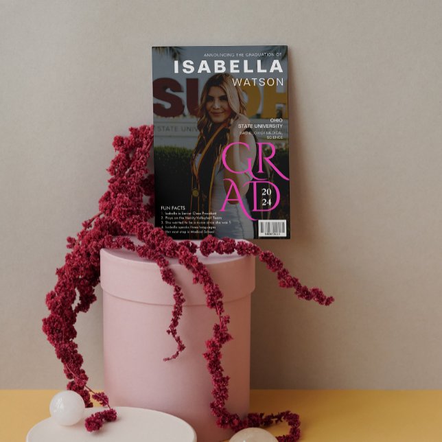 Magazine Cover Photo Graduation Announcement (Magazine Cover Photo Graduation Announcement)