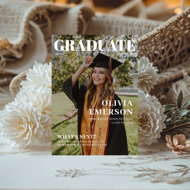 Magazine Cover Photo Graduation Announcement (Creator Uploaded)