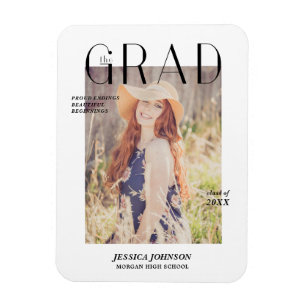 magazine cover photo graduation announcement magnet