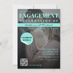 Magazine Cover Trendy Dark Photo  Invitation