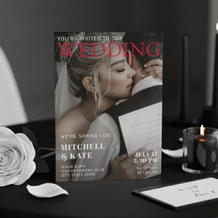 Magazine Cover Wedding Invitation