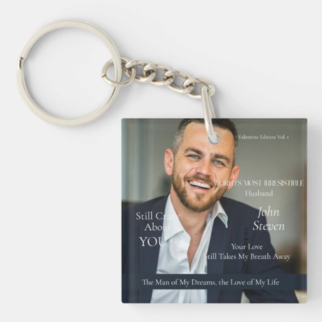 Magazine cover World’s Most Irresistible Husband  Key Ring (Front)