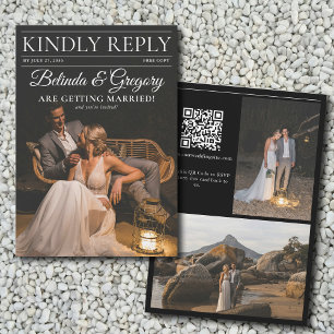 Magazine Editorial Newspaper Photos Wedding  Enclosure Card