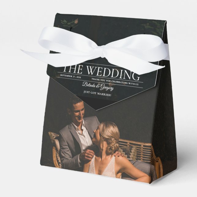 Magazine Editorial Newspaper Photos Wedding  Favour Box (Front Side)