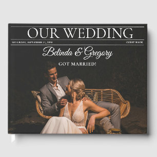 Magazine Editorial Newspaper Photos Wedding  Guest Book