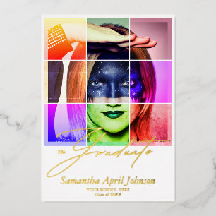 Magazine Pop Art Retro Modern Graduation Photo 