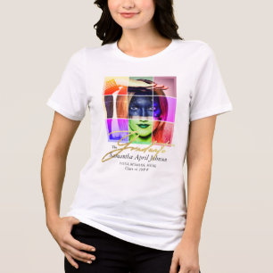 Magazine Pop Art Retro Modern Graduation Photo Tri-Blend Shirt