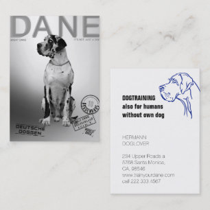 Magazine Style Great Dane  Business Card