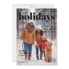 Magazine Style Holiday Card- Top Title, black
