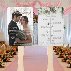 MAGAZINE Timeline and Wedding Programs Hand Fan