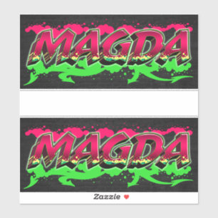 Magda First Name Graffiti Sticker