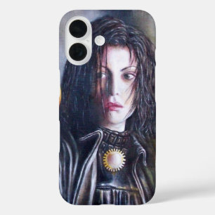 MAGDALEN AND POMEGRANATE Black White Red iPhone 16 Case