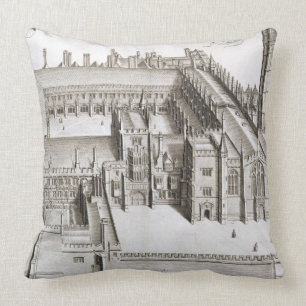 Magdalen College, Oxford, from 'Oxonia Illustrata' Cushion