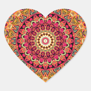 Magdalena Mandala Design Heart Sticker