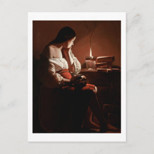 Magdalene with the Smoking Flame, La Tour Postcard