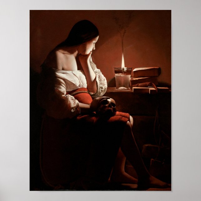 Magdalene with the Smoking Flame, La Tour Poster (Front)