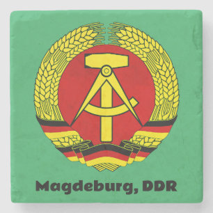 Magdeburg, DDR, Magdeburg, Germany (Ossi) Stone Coaster